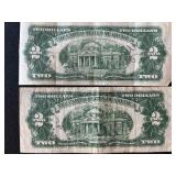 1953 Red Seal $2 Dollar Notes