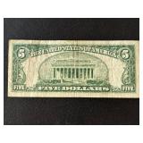 1953 A Red Seal $5 Dollar Note