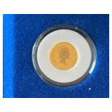 1996 .999 Fine Gold $10 Dollar Cook Islands Olympic National Park Coin 1.24 Grams