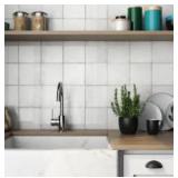 76+ Square Feet of Roca Olaria White 6x6 Ceramic Wall Tiles