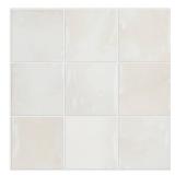 50 Square Feet of Aladdin 6x6 Inch White Ceramic Wall Tiles in 4 Boxes