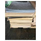 Lot of 100 Commercial Carpet Tiles with Geometric Pattern