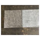 Lot of 100 Commercial Carpet Tiles with Geometric Pattern