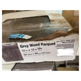 Lot of 9 Boxes TrafficMaster Grey Wood Parquet Peel and Stick 12x12 Tiles