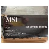 4 MSI Ice Beveled Subway Glass Tile Boxes, 10 Pieces per Box