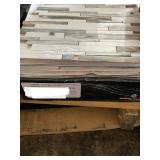 Box of 10 Plus a Partial Box of Coastal Skies Mosaic Tile Sheets 11.75 x 11.875 Inches