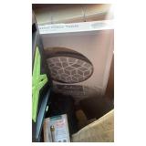 Pallet Lot of Garden Accessories Box with Tumbling Composter, Power Blaster, Glass Table, and Plant Supplies