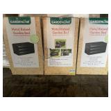 Set of 3 Gardenline Metal Raised Garden Beds