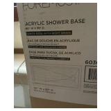 Delta Glue-Up Wall Set, Foremost Acrylic Shower Base, and Brushed Nickel Shower Door Lot