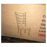 Ladder Back Dining Chair in Gray Finish Unassembled
