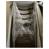 Ladder Back Dining Chair in Gray Finish Unassembled