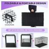 TY-PC1200 Black Foldable Steel Wire Dog Crate 48 Inch