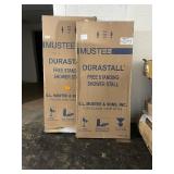 Lot of 2 Mustee Durastall Free Standing Shower Stalls Model 68 32x32 Standard Base