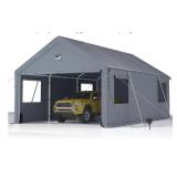 12x20 ft Heavy Duty Carport Canopy Garage Tent with Sidewalls