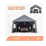 12x20 ft Heavy Duty Carport Canopy Garage Tent with Sidewalls