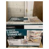 Everbilt Decorative 5 Drawer Storage Kit White