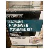 Everbilt Decorative 5 Drawer Storage Kit White