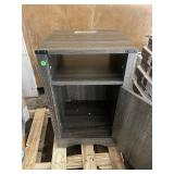Gray Wood Accent Cabinet with Shelf and Door