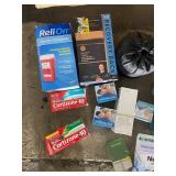 Bulk Lot of Personal Care and Health Items Including Sharps Container, Sinus Rinse, Cortizone-10, and Assorted Supplies