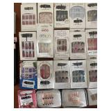 Large Collection of Artificial Nails, Nail Wraps, and Nail Art Supplies