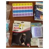 Group of Pain Relief, Supports, Pill Organizers and Medical Supplies