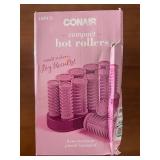 Conair Compact Hot Rollers 10-Piece Set with Heat-Resistant Pouch