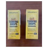 2 Boxes Silkyshark Self Tanning Drops Dark 30ml each