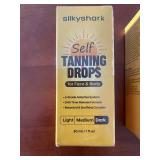 2 Boxes Silkyshark Self Tanning Drops Dark 30ml each