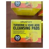 Lot of 4 Silkyshark Turmeric & Kojic Acid Cleansing Pads 50 Count Each