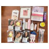 Hair Care and Styling Lot with Color Treatments, Accessories, and Products