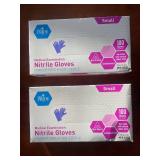 Lot of 2 Boxes Medical Pride Nitrile Exam Gloves Small 100 Count Each