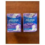 Lot of 2 Always Liners Daily Unscented 50 Count Each
