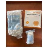Lot of Cotton Balls, Exfoliating Cotton Ovals, and Silicone Foam Dressings