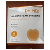 Lot of Cotton Balls, Exfoliating Cotton Ovals, and Silicone Foam Dressings