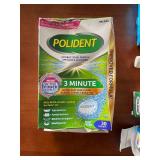 Assorted Denture Care Lot: Polident Tablets, Fixodent Adhesives, Super Poligrip
