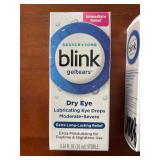 Lot of 3 Lubricating Eye Drops Blink GelTears and TheraTears