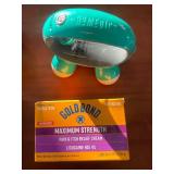 Collection of Topical Pain Relief Products with Massager