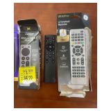 Lot of 6 TV and Streaming Universal Remotes with Packaging