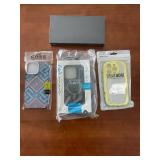 Collection of 4 iPhone 15 and 15 Pro Cases Assorted Brands