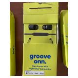 Lot of 4 Groove Onn Earphones with Lightning and USB-C Connectors