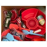 Assorted Kitchen Bakeware and Utensil Set with Storage Containers