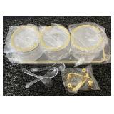 Kitchenware and Organizer Lot with Utensils, Plates, Containers, and Cherry Pitter