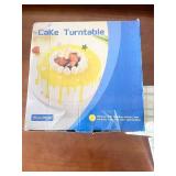 Baking and Kitchen Tool Set with Cake Turntable, Silicone Utensils, Food Bags, and Napkins