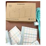 Baking and Kitchen Tool Set with Cake Turntable, Silicone Utensils, Food Bags, and Napkins