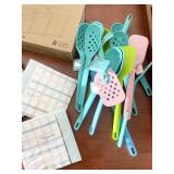 Baking and Kitchen Tool Set with Cake Turntable, Silicone Utensils, Food Bags, and Napkins