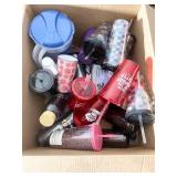 Collection of Assorted Tumblers, Water Bottles, and Pitcher