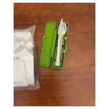 Camping Kit with Insect Repellent, Bait Liquid, Ice Packs, and Portable Cutlery Set