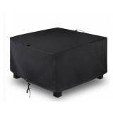 Set of 2 SUNICO 44 Inch Black Fire Pit Covers