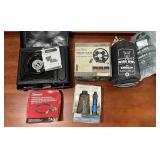 Camping Gear Set with Portable Stove, Tent Fan, Wise Owl Travel Pillow, Water Filter, and Propane Hose