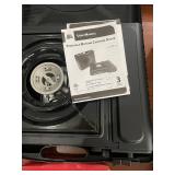 Camping Gear Set with Portable Stove, Tent Fan, Wise Owl Travel Pillow, Water Filter, and Propane Hose